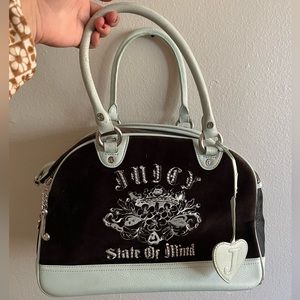 Vintage Juicy Couture baby blue & brown dog carrier bag